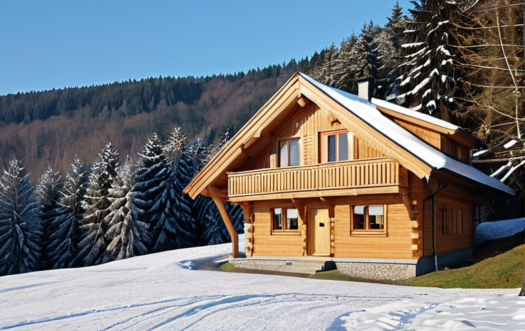 **

`A cozy, modern wooden house exterior in the Polish countryside, Beskidy mountains in the background, large panoramic windows reflecting the landscape, built with traditional wooden beams and a minimalist design, warm and inviting atmosphere, possibly with snow on the ground. The overall style should evoke a sense of "dom w Beskidach" - a home in the Beskidy mountains.`

**
